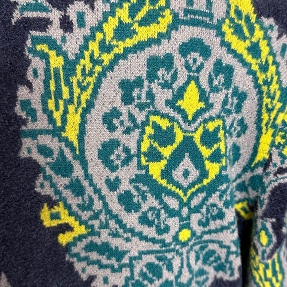 Anthropologie Moth Retro 70s Artsy Chenille Sweater Jacket Size Small Whimsical - Picture 10 of 13